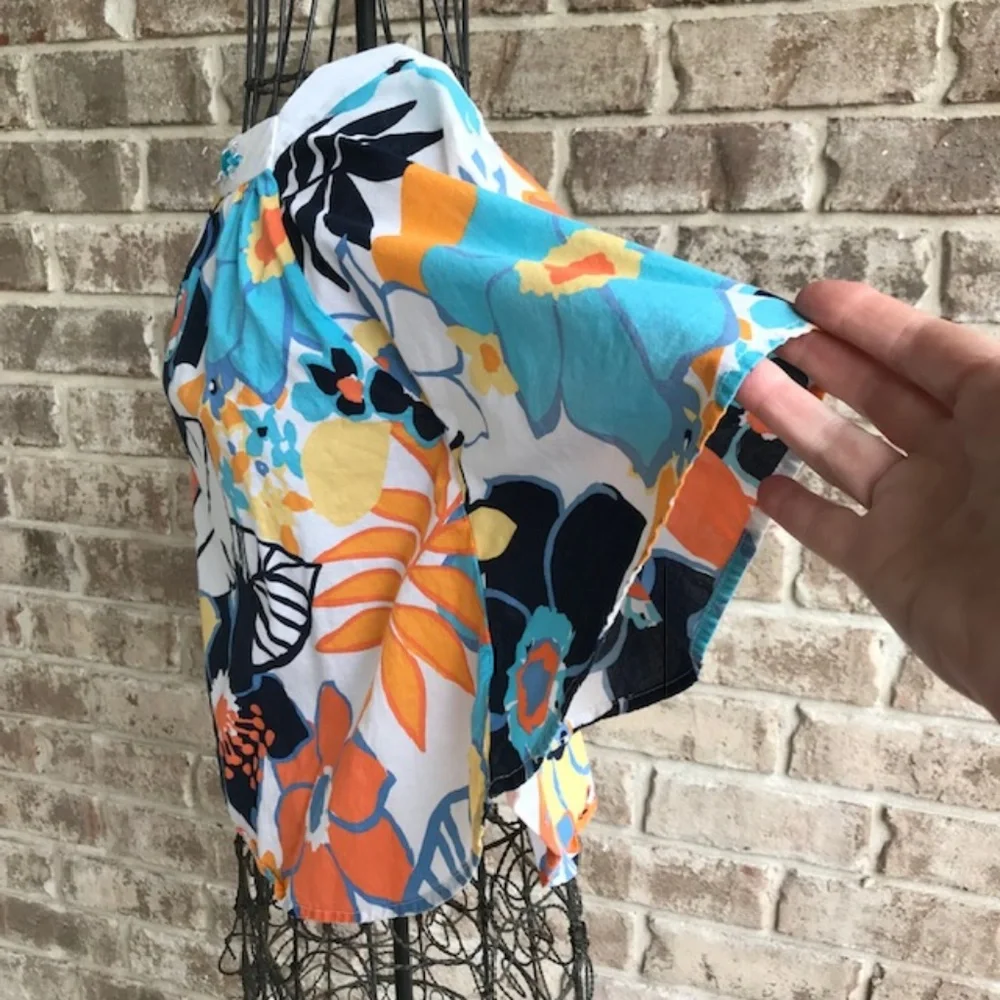 Gymboree Floral Top Batwing Sleeves Embellished